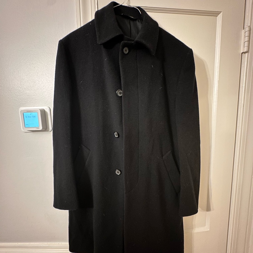 Black Jos. A Banks coat.